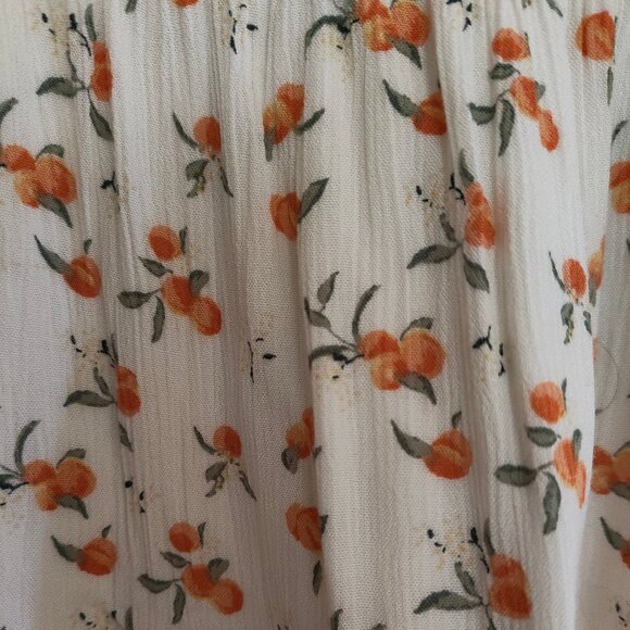 Easy Waist Midi Dress in Peach Print - Picture 4 of 6